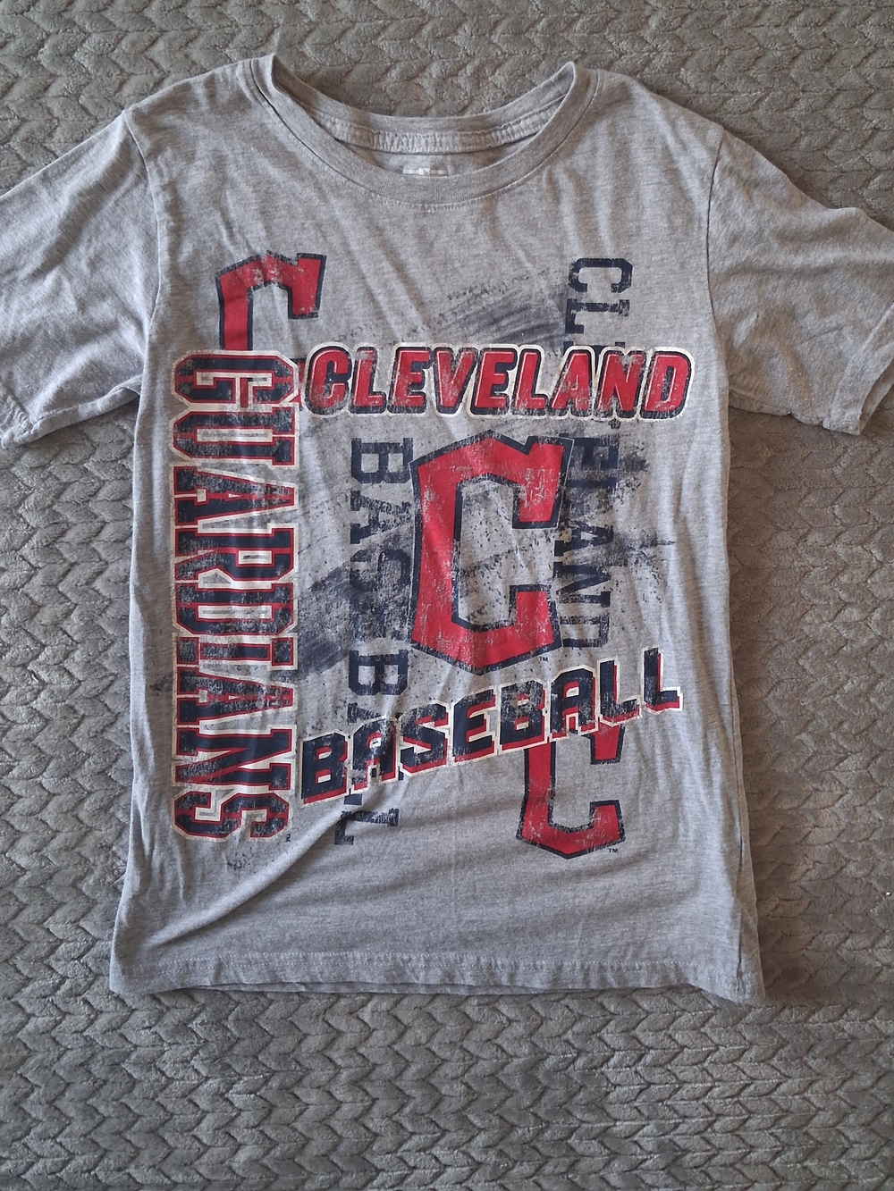 Cleveland Guardians Gray Kids' Baseball Graphic Tee